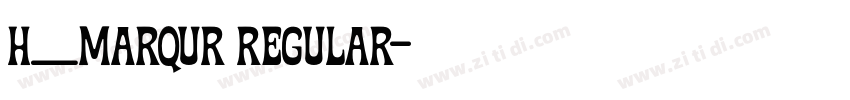 H_MARQUR Regular字体转换